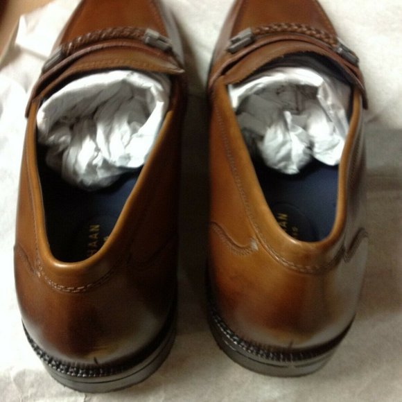 Cole Haan Men\'s Wagner Grand British Tan Leather Bit Loafers 11.5M - New in Box main image 6
